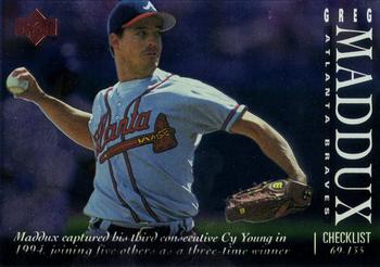 1995 Upper Deck - Checklists Series One #5 Greg Maddux Front
