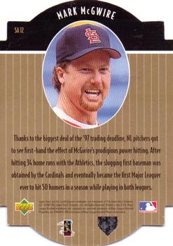 1997 Collector's Choice - Star Attractions Gold #SA12 Mark McGwire Back