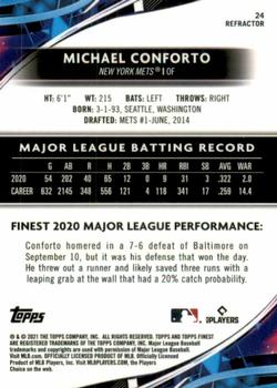 2021 Finest - Refractor #24 Michael Conforto Back