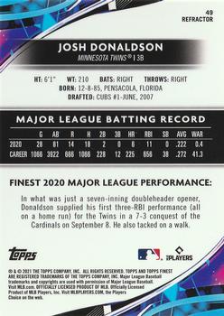 2021 Finest - Refractor #49 Josh Donaldson Back