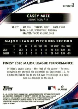 2021 Finest - Refractor #73 Casey Mize Back