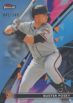2021 Finest - Sky Blue Refractor #5 Buster Posey Front