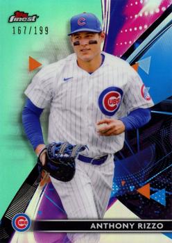 2021 Finest - Aqua Refractor #67 Anthony Rizzo Front