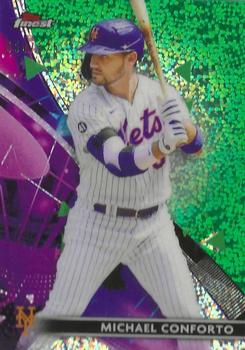 2021 Finest - Green Speckle Refractor #24 Michael Conforto Front