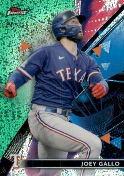 2021 Finest - Green Speckle Refractor #28 Joey Gallo Front