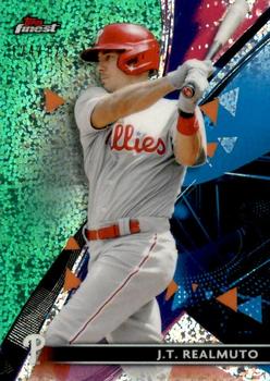 2021 Finest - Green Speckle Refractor #36 J.T. Realmuto Front