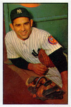 1953 Bowman Color #121 Yogi Berra Front