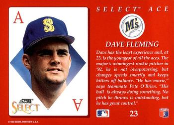 1993 Select - Aces #23 Dave Fleming Back