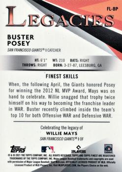 2021 Finest - Finest Legacies #FL-BP Buster Posey / Willie Mays Back