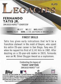 2021 Finest - Finest Legacies #FL-FTJ Fernando Tatis Jr. / Tony Gwynn Back