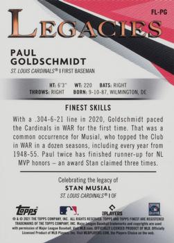 2021 Finest - Finest Legacies #FL-PG Paul Goldschmidt / Stan Musial Back