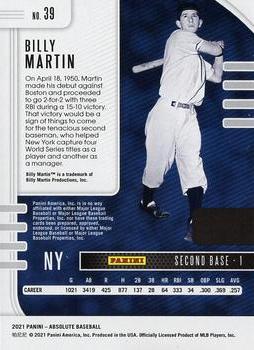 2021 Panini Absolute - Retail #39 Billy Martin Back