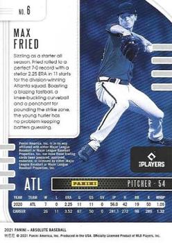 2021 Panini Absolute - Retail Green #6 Max Fried Back
