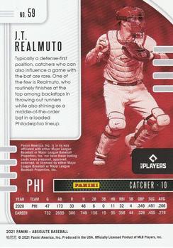 2021 Panini Absolute - Retail Green #59 J.T. Realmuto Back