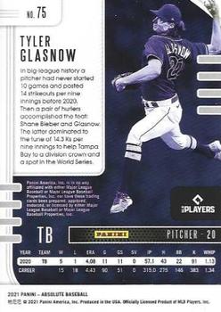2021 Panini Absolute - Retail Green #75 Tyler Glasnow Back