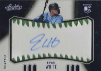 2021 Panini Absolute - Rookie Baseball Material Signatures Green #153 Evan White Front