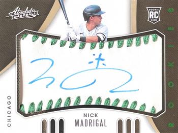 2021 Panini Absolute - Rookie Baseball Material Signatures Green #157 Nick Madrigal Front