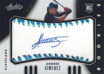 2021 Panini Absolute - Rookie Baseball Material Signatures Light Blue #158 Andres Gimenez Front