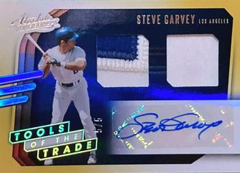 2021 Panini Absolute - Tools of the Trade Signatures 2 Swatch Spectrum Gold #TT2S-SG Steve Garvey Front