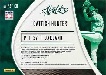 2021 Panini Absolute - Patches Holo Silver #PAT-CH Catfish Hunter Back
