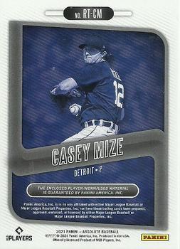 2021 Panini Absolute - Rookie Threads #RT-CM Casey Mize Back