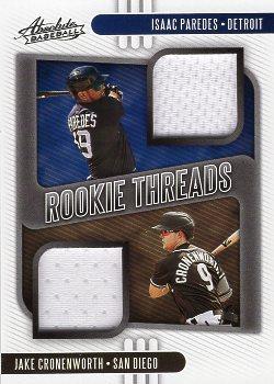 2021 Panini Absolute - Rookie Threads Duals #RTD-IP Isaac Paredes / Jake Cronenworth Front