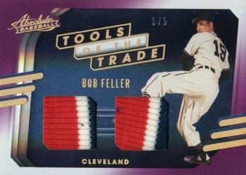 2021 Panini Absolute - Tools of the Trade 2 Swatch Spectrum Purple #TT2-BF Bob Feller Front