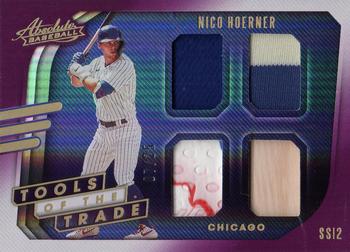 2021 Panini Absolute - Tools of the Trade 4 Swatch Spectrum Purple #TT4-NH Nico Hoerner Front