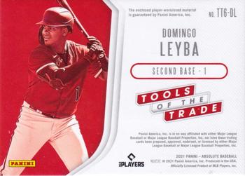 2021 Panini Absolute - Tools of the Trade 6 Swatch #TT6-DL Domingo Leyba Back