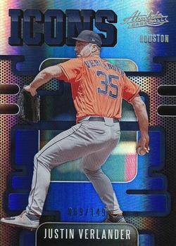 2021 Panini Absolute - Icons Spectrum Blue #I-6 Justin Verlander Front