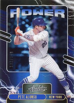 2021 Panini Absolute - Power Spectrum Blue #PO-7 Pete Alonso Front