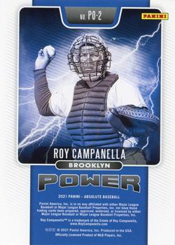 2021 Panini Absolute - Power Spectrum Red #PO-2 Roy Campanella Back
