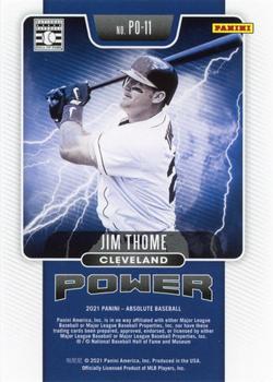2021 Panini Absolute - Power Spectrum Red #PO-11 Jim Thome Back