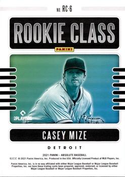 2021 Panini Absolute - Rookie Class #RC-6 Casey Mize Back