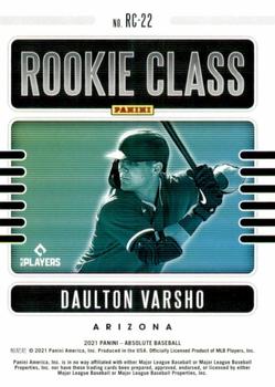 2021 Panini Absolute - Rookie Class Retail #RC-22 Daulton Varsho Back