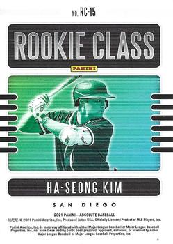 2021 Panini Absolute - Rookie Class Green #RC-15 Ha-Seong Kim Back
