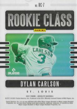 2021 Panini Absolute - Rookie Class Spectrum Blue #RC-7 Dylan Carlson Back