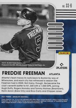 2021 Panini Absolute - Statistically Speaking #SS-6 Freddie Freeman Back