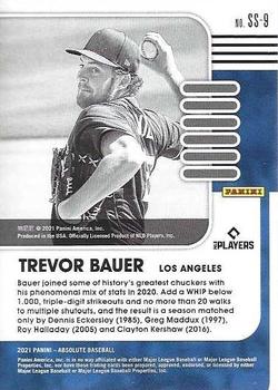 2021 Panini Absolute - Statistically Speaking Retail #SS-9 Trevor Bauer Back