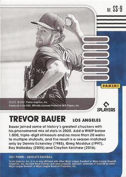 2021 Panini Absolute - Statistically Speaking Green #SS-9 Trevor Bauer Back