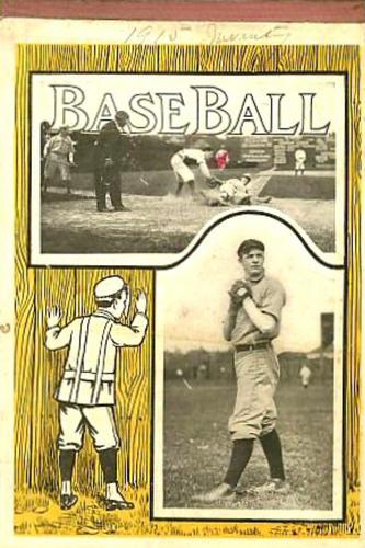 1911 Yellow Woodgrain Notebook Covers #NNO Christy Mathewson Front