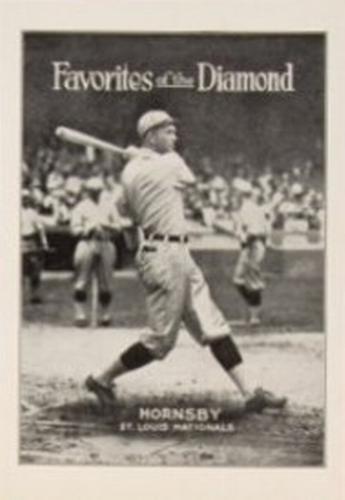 1920-21 Favorites of the Diamond Notebook Covers #NNO Rogers Hornsby Front