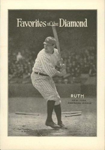 1920-21 Favorites of the Diamond Notebook Covers #NNO Babe Ruth Front