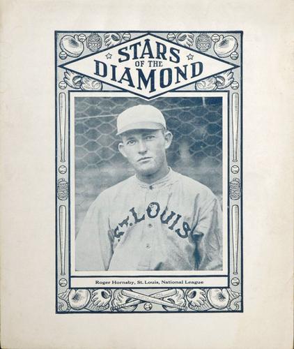 1924 Stars of the Diamond Notebook Covers #NNO Rogers Hornsby Front