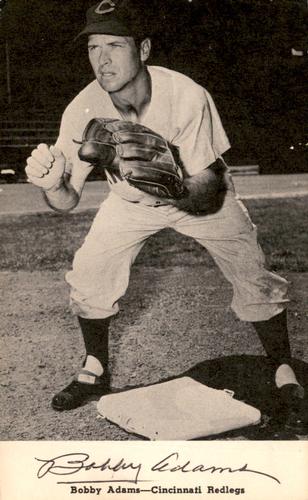 1954-55 Cincinnati Redlegs Postcards #NNO Bobby Adams Front