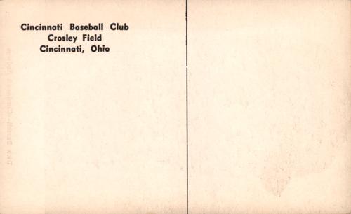 1954-55 Cincinnati Redlegs Postcards (PC 746) #NNO Dick Bartell Back