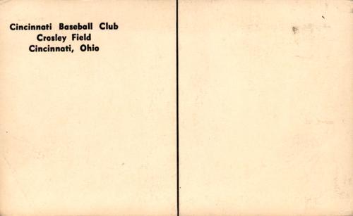 1954-55 Cincinnati Redlegs Postcards (PC 746) #NNO Dick Bartell Back