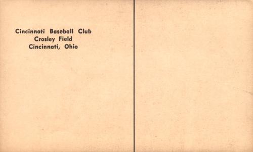 1954-55 Cincinnati Redlegs Postcards #NNO Matt Batts Back