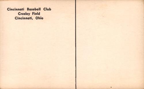 1954-55 Cincinnati Redlegs Postcards (PC 746) #NNO Joe Nuxhall Back