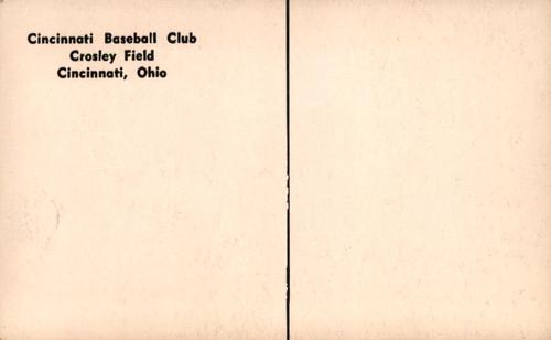 1954-55 Cincinnati Redlegs Postcards #NNO Bob Thurman Back